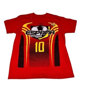 Chill Children's L Large Crewneck T-Shirt Soccer Spain FIFA Short Sleeves NWT